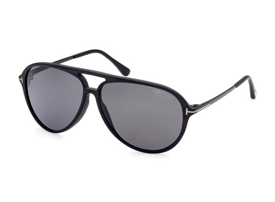 Tom Ford FT0909 02D Matte Black/Polarized Smoke