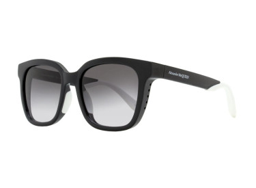 Alexander McQueen AM0295SK 002 Shiny Black/White/Grey Gradient