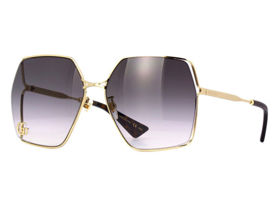 Gucci GG0817S 006 Gold/Gradient Grey
