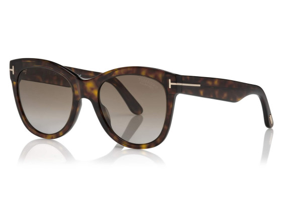 Tom Ford FT0870-F 52H Shiny Classic Dark Havana/Polarized Brown