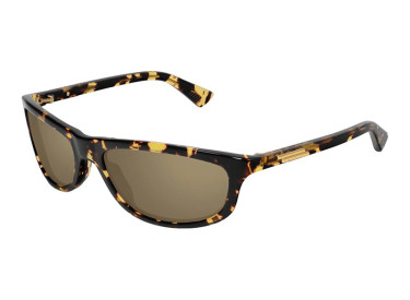 Bottega Veneta BV1327S 002 Shiny Spotted Havana/Brown with Bronze Mirror
