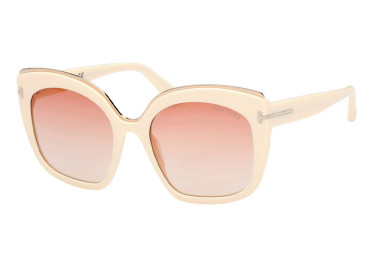 Tom Ford FT0944 25T Shiny Ivory with Rose Gold/Gradient Bordeaux