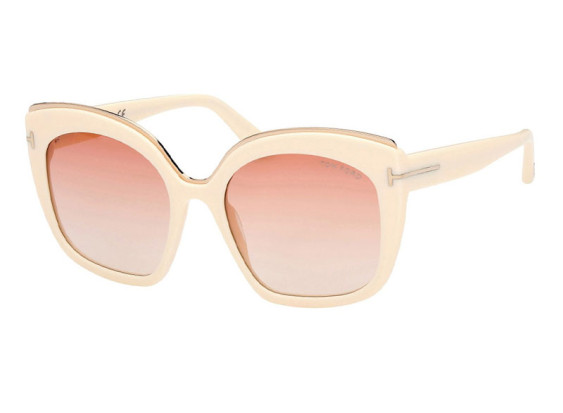 Tom Ford FT0944 25T Shiny Ivory with Rose Gold/Gradient Bordeaux