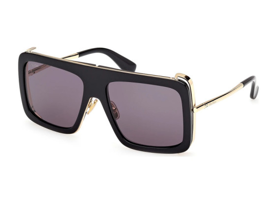 Max Mara MM0119 01A Shiny Black/Smoke