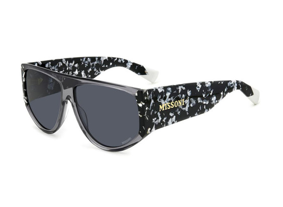 Missoni MIS 0165/S 0UHX IR Transparent Grey/Marble Black/Grey