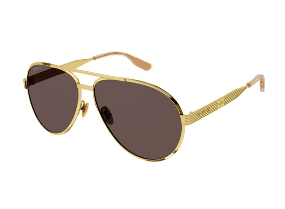 Gucci GG1513S 002 Yellow Gold/Brown