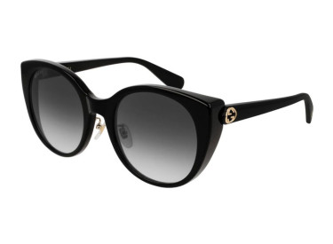 Gucci GG0369S 001 Shiny Black/Grey Gradient