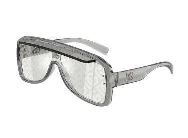 Dolce & Gabbana DG62053 160AL Transparent Grey/Light Grey with GG Pattern Mirror