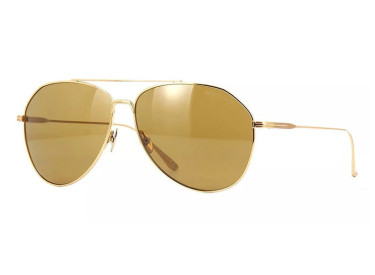 Tom Ford FT0747 30E Yellow Gold Titanium/Vintage Brown
