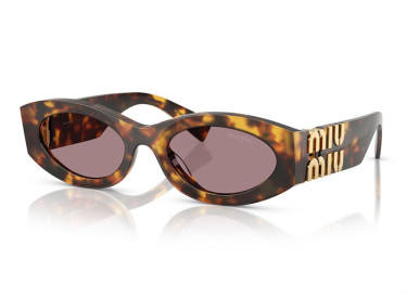 Miu Miu MU11WS 14L20I Honey Havana/Light Purple Brown