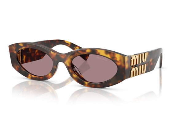 Miu Miu MU11WS 14L20I Honey Havana/Light Purple Brown