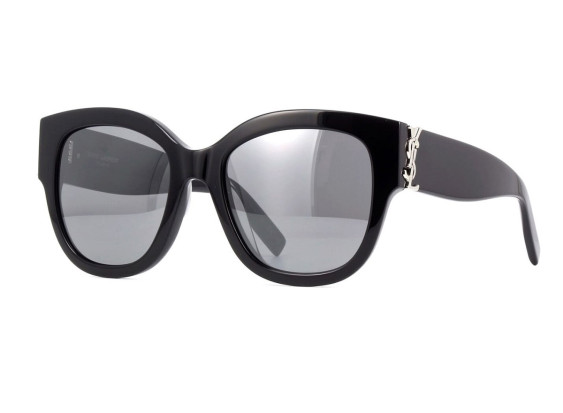 Saint Laurent SLM95/F 002 Black/Silver Mirror
