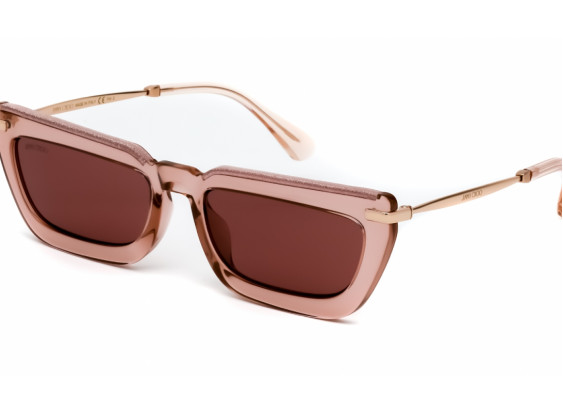 Jimmy Choo VELA/G/S 0KON4S Nude Glitter/Burgundy