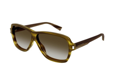 Saint Laurent SL609 CAROLYN 003 Striped Havana/Brown Gradient