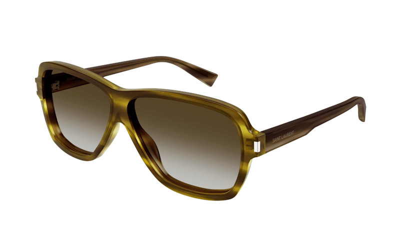 Saint Laurent SL609 CAROLYN 003 Striped Havana/Brown Gradient
