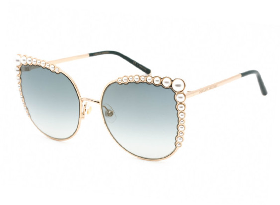 Carolina Herrera HER 0076/S 0J5GEZ Gold with White Pearl/Green Gradient Silver Mirror