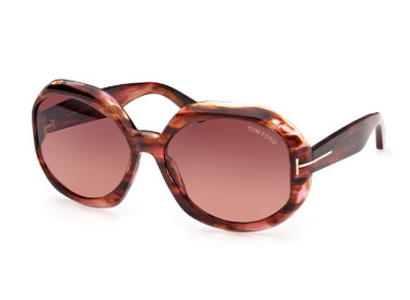 Tom Ford FT1011 55F Colored Havana/Brown Gradient