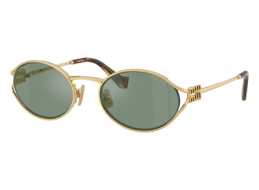 Miu Miu MU52YS 5AK04M Gold/Green Mirror Internal Silver