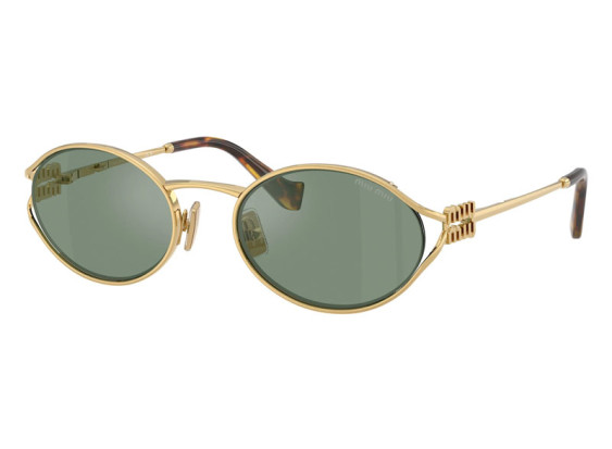 Miu Miu MU52YS 5AK04M Gold/Green Mirror Internal Silver