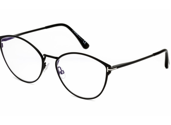 Tom Ford FT5573-B 001 Shiny Black / Blue Light Block 55mm