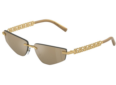 Dolce & Gabbana DG2301 02/03 Gold/Clear Mirror Real Yellow Gold