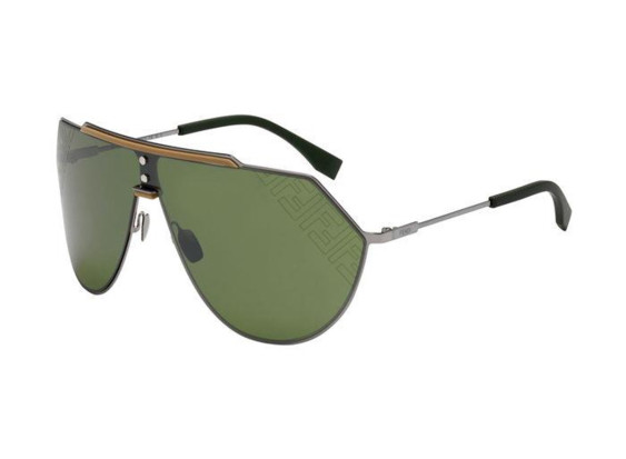 Fendi FFM0075/S 6LB/EL Ruthenium/Green Mirror