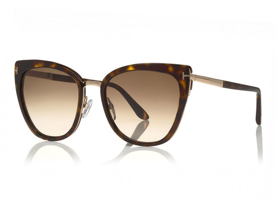 Tom Ford FT0717 52F Shiny Dark Havana/Brown Gradient