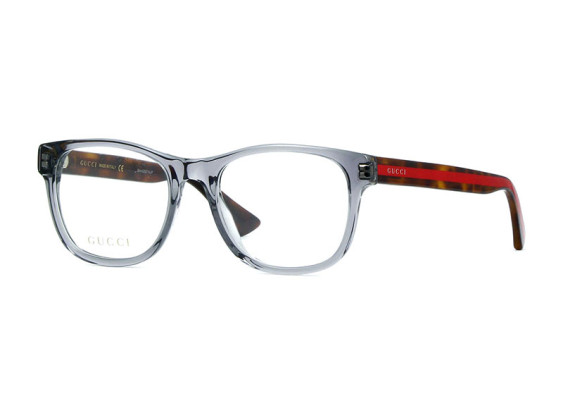 Gucci GG0004ON 004 Transparent Grey/Havana 53mm