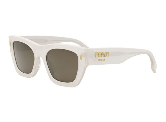 Fendi FE40100I 21E FENDI ROMA Translucent White/Brown