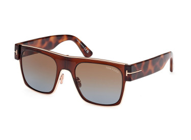 Tom Ford FT1073 48F Shiny Dark Brown/Havana/Brown Gradient