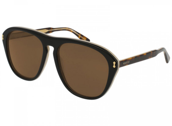 Gucci GG0128S 004 Black/Brown