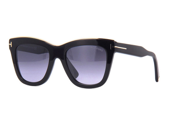 Tom Ford FT0685 01C Shiny Black/Gradient Smoke with Silver Mirror