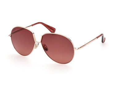Max Mara MM0081 28F Shiny Rose Gold/Brown Gradient