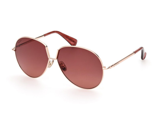 Max Mara MM0081 28F Shiny Rose Gold/Brown Gradient