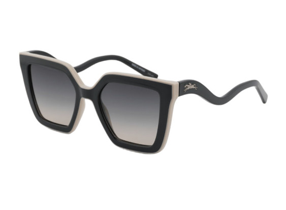 Longchamp LO792S 001 Shiny Black/Beige/Grey Gradient