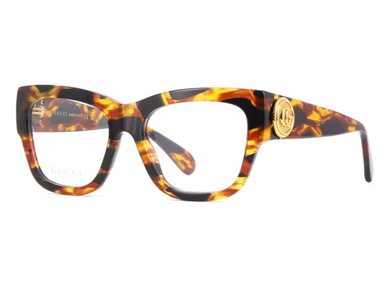 Gucci GG1410O 002 Shiny Havana With Black Big Spots 53mm