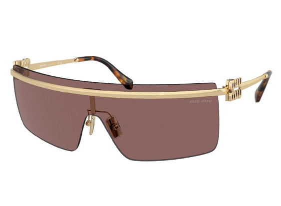 Miu Miu MU50ZS ZVN70D Shiny Pale Gold/Brown Mirror Internal Silver
