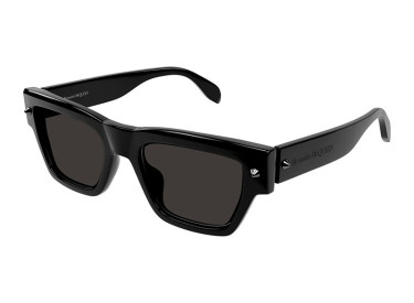 Alexander McQueen AM0409S 001 Shiny Black/Grey