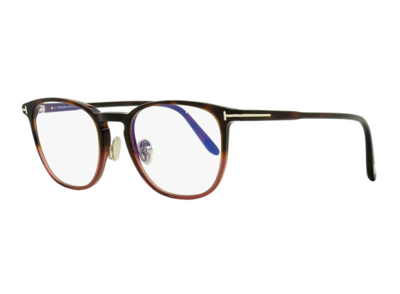 Tom Ford FT5700-B 054 Red Havana/Clear Blue Light Block 54mm