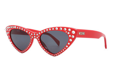 Moschino MOS006/S/STR 0C9A IR Red with White Stones/Grey