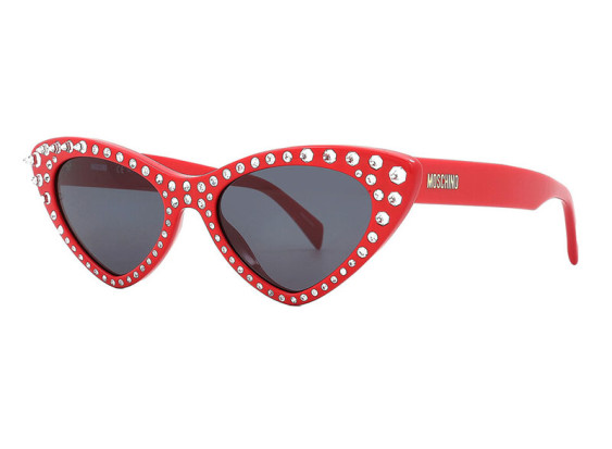 Moschino MOS006/S/STR 0C9A IR Red with White Stones/Grey