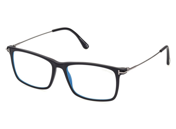 Tom Ford FT5758-F-B 002 Shiny Black/Dark Ruthenium 56mm