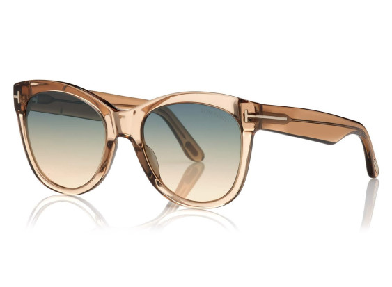 Tom Ford FT0870 45P Rose Champagne/Gradient Green & Sand