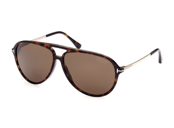 Tom Ford FT0909 52H Dark Havana/Polarized Roviex