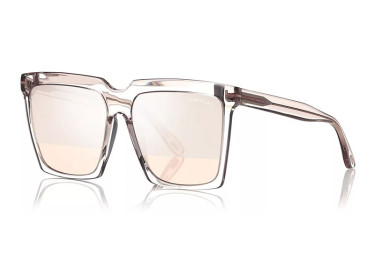 Tom Ford FT0764 20Z Transparent Light Sand/Rose Gold Mirror