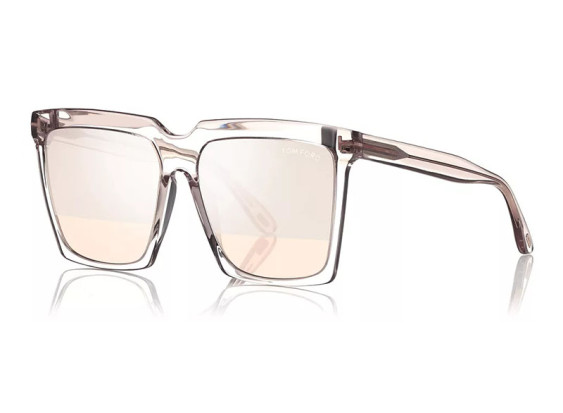 Tom Ford FT0764 20Z Transparent Light Sand/Rose Gold Mirror