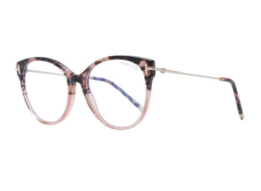 Tom Ford FT5770-B 055 Shiny Blush Havana/Rose Gold/Clear Blue Light Block 54mm