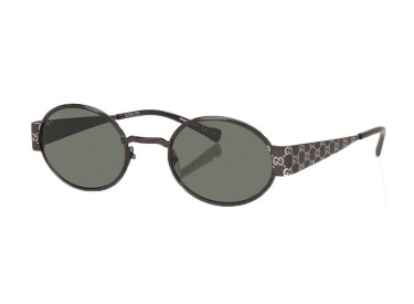 Gucci GG1854S 001 Shiny Dark Ruthenium with GG Pathern/Grey