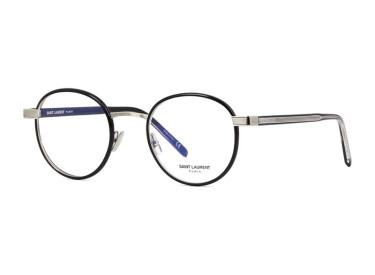 Saint Laurent SL125 001 Black/Silver 49mm