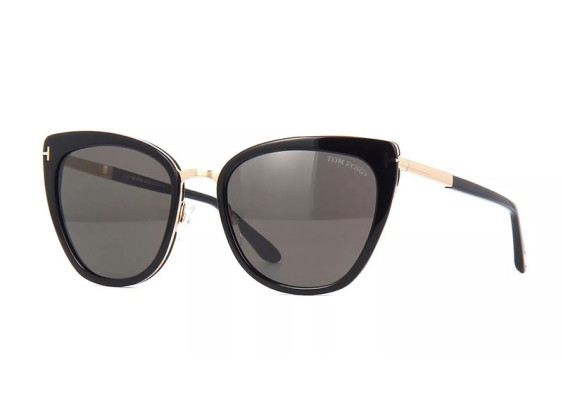 Tom Ford FT0717 01A Shiny Black/Rose Gold/Smoke